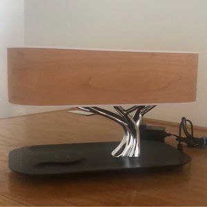 Bonsai Bluetooth Speaker Lamp with wireless Charging Pad like new barely used.